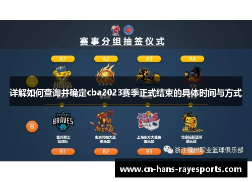 详解如何查询并确定cba2023赛季正式结束的具体时间与方式 详解如何查询并确定cba2023赛季正式结束的具体时间与方式